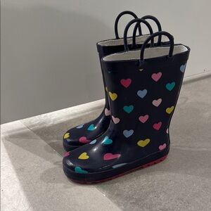 Kids Heart Pattern Rain Boots